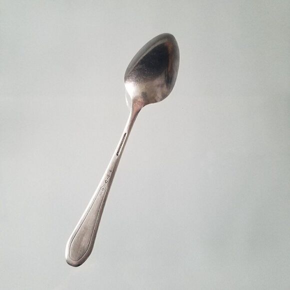 Vintage Oneida Community 1927 Paul Revere Pattern Silverplate Tea Spoon Monogram - Picture 10 of 11